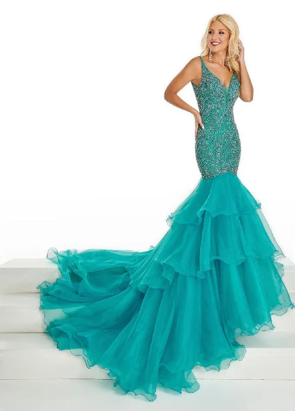 Rachel Allan Sparkling Long Formal Prom Dress