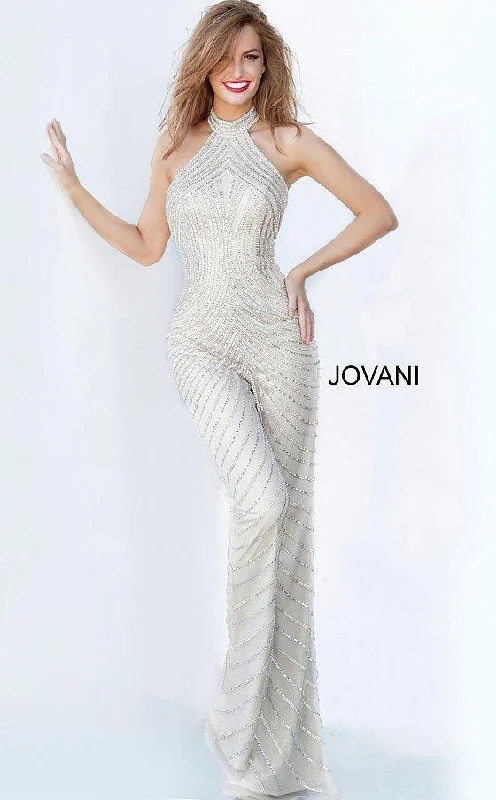 Jovani 00836 Prom Long Halter Jumpsuit