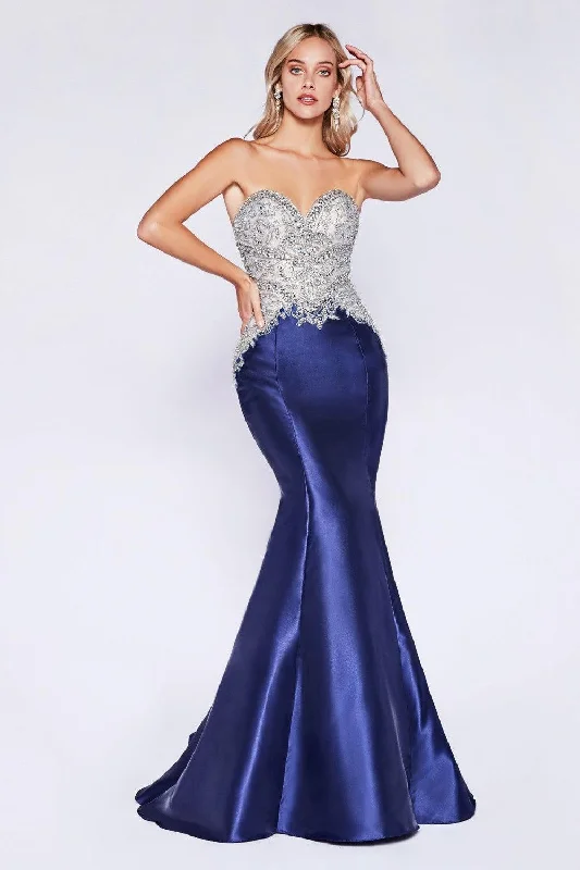 Cinderella Divine CD84099 Sexy Strapless Long Prom Dress