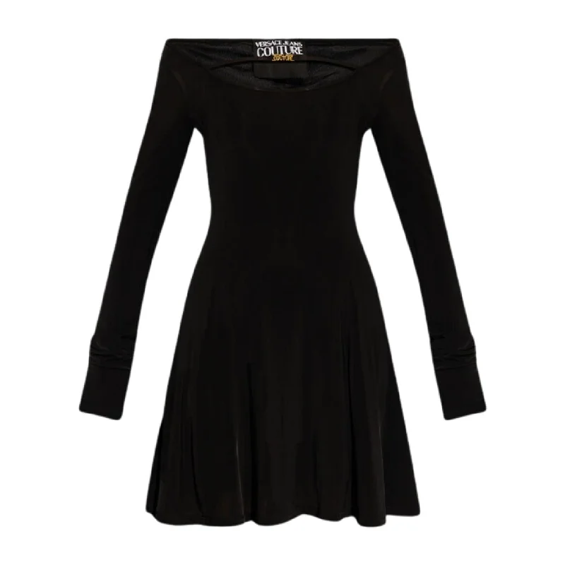 Versace Jeans Couture Black Flared Mini Dress