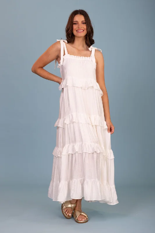 Asta Maxi Dress White