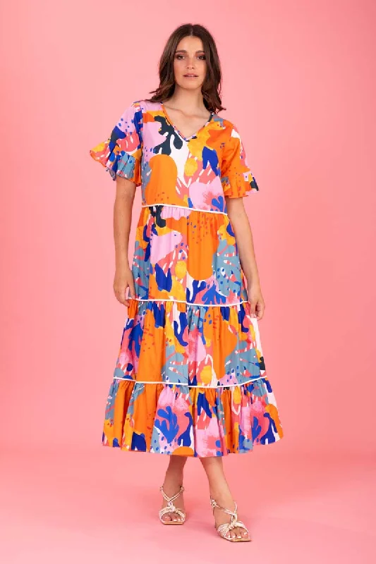 Emelia Midi Dress Bright Print