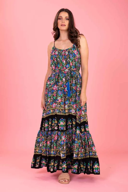 Sienna Maxi Dress Black Boho