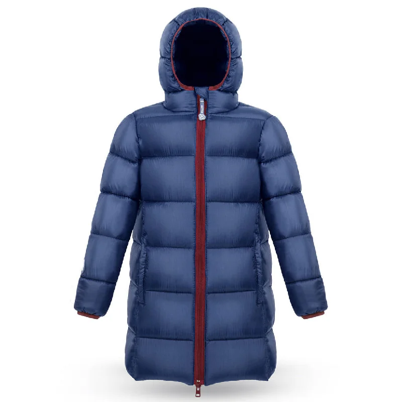 Fluff Kids Big Puffer Coat in Navy Blue