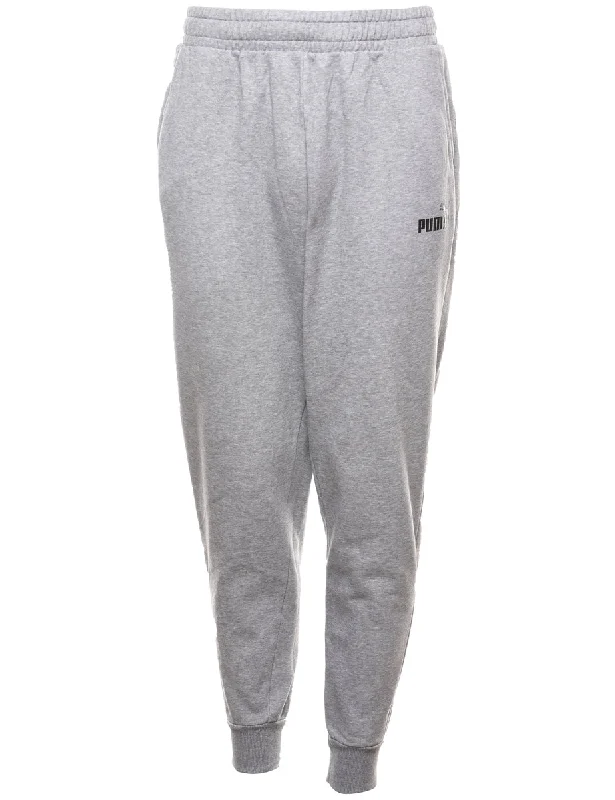 Grey & Black Puma Jogging Bottoms - W34 L30