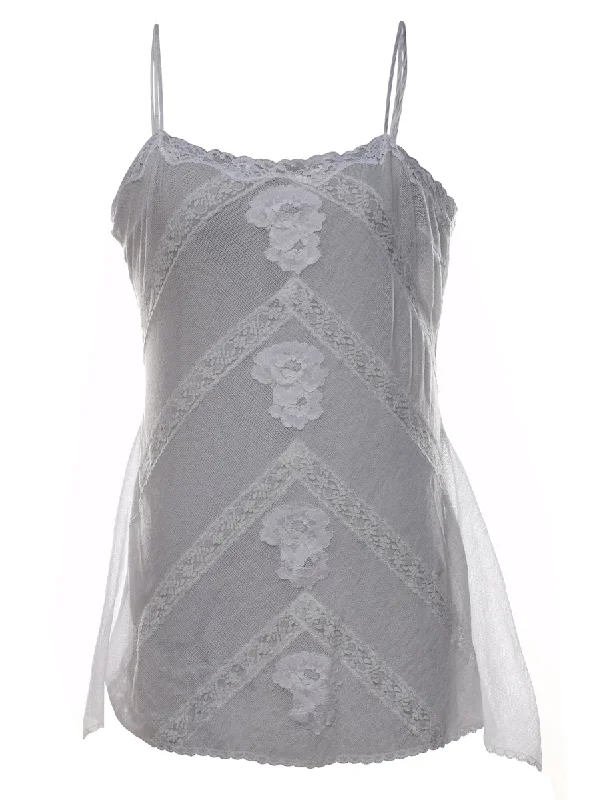 Grey Lace Babydoll - S