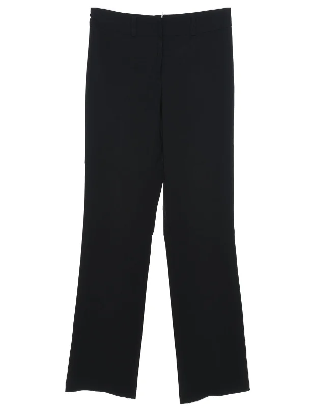 High Waist Black Trousers - W30 L36