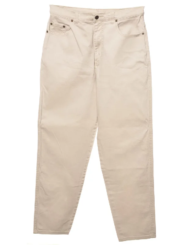 High Waist Tapered Off-White Jeans - W30 L29