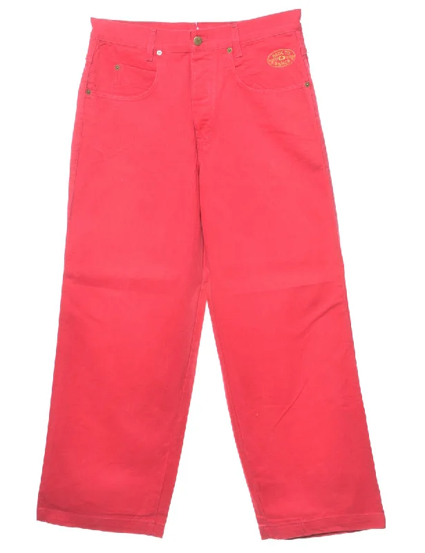 Hot Pink Straight Fit Jeans - W32 L31