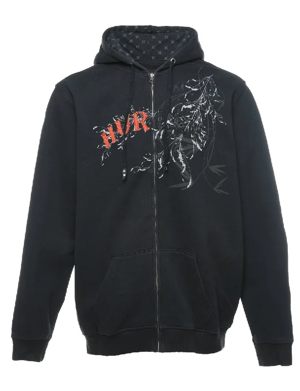 Hurley X Black Printed Hoodie - XXL