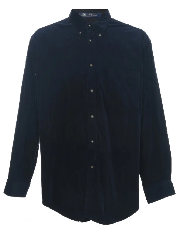 John Ashford Navy Corduroy Shirt - L