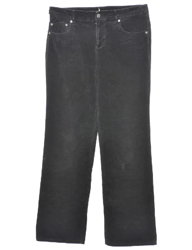 Jones New York Black Classic Corduroy Trousers - W30 L31