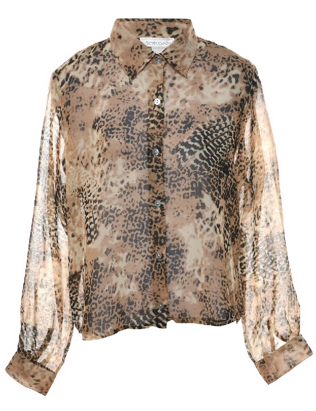 Jordan Snakeskin Print Blouse - L