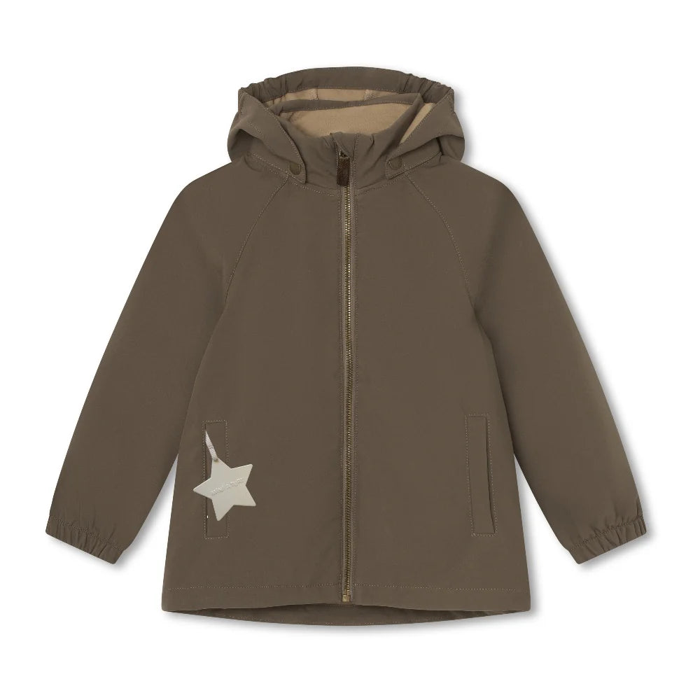 MINI A TURE Kids ADEN Transitional Softshell Jacket - Morel Grey