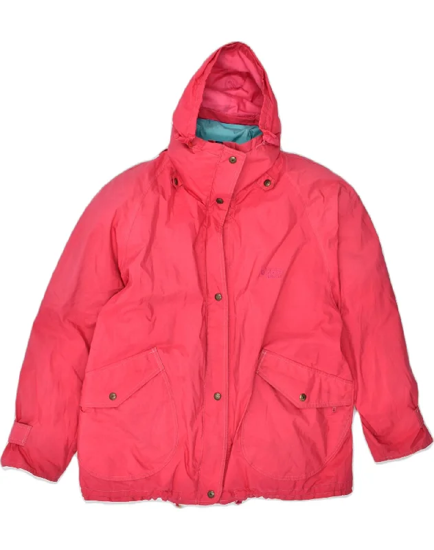 CIESSE PIUMINI Womens Hooded Padded Jacket UK 16 Large Pink Polyester