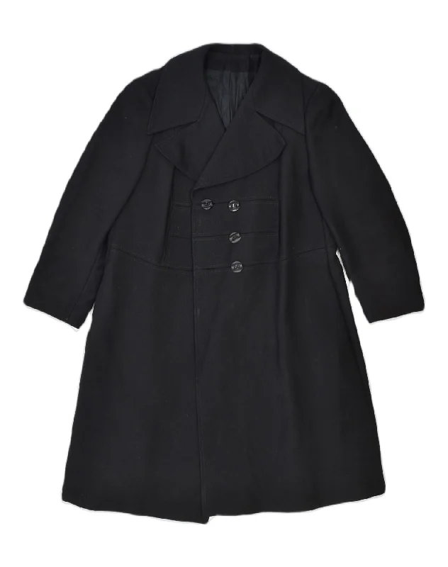 MAX MARA Womens Double Breasted Overcoat UK 6 XS Black