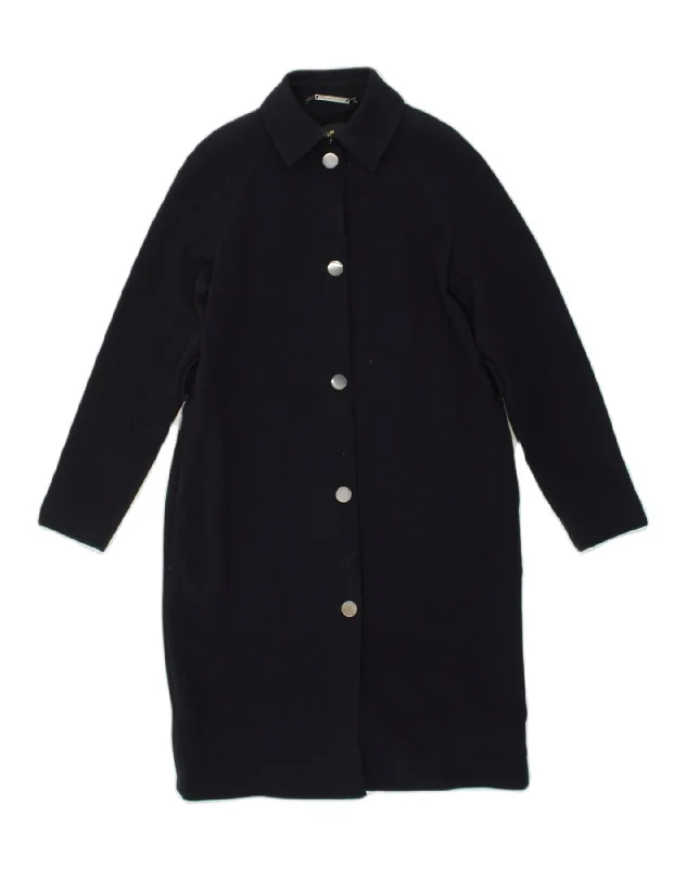 TED BAKER Womens Overcoat Size 1 XS Navy Blue Polyester