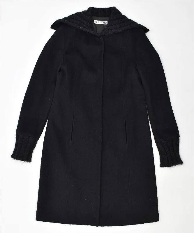 NEW PENNY Womens Overcoat IT 46 Large Black Wool Vintage