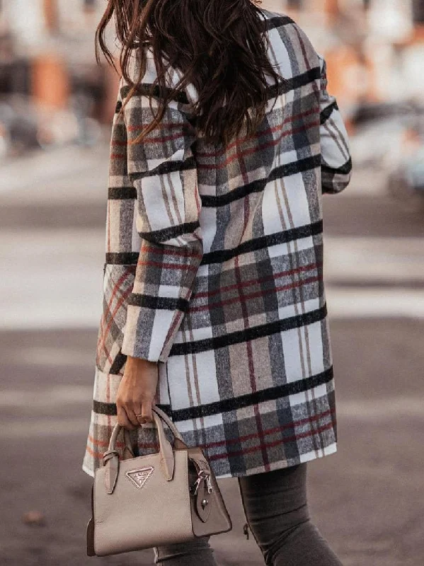 Cozy Plaid Overcoat