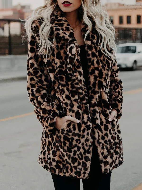 Leopard Print Overcoat