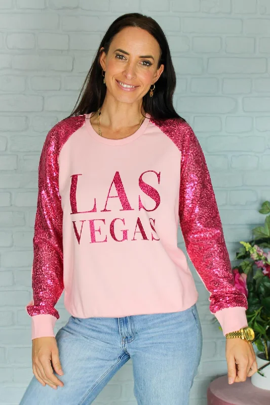 Frankie Sweater Pink/Dark Pink Las Vegas Cherry Glitter