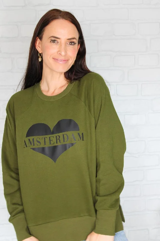 Lynette Sweater Army Amsterdam Black