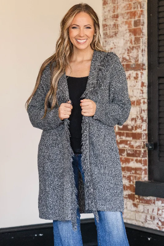 Always Be You Cardigan, Charcoal