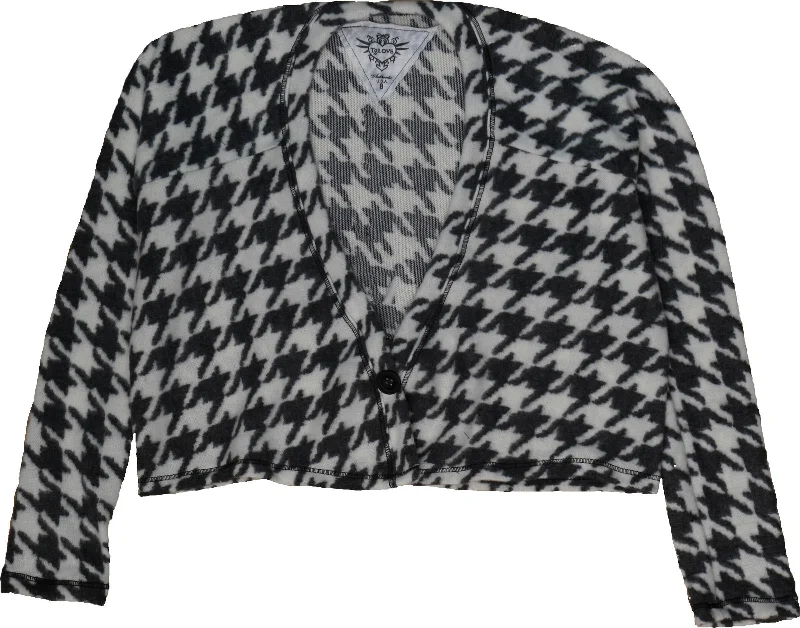 Black & White Houndstooth Cardigan