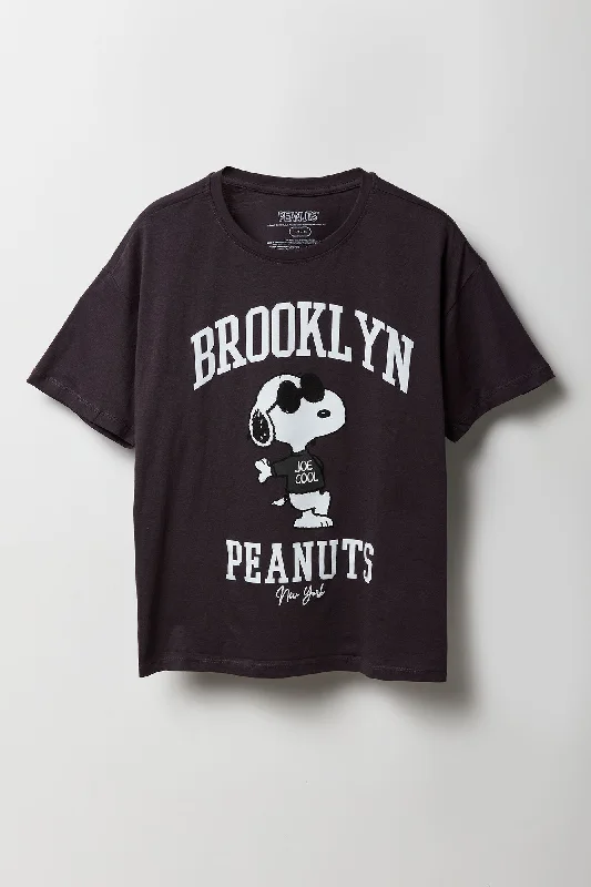 Brooklyn Peanuts Graphic Boyfriend T-Shirt