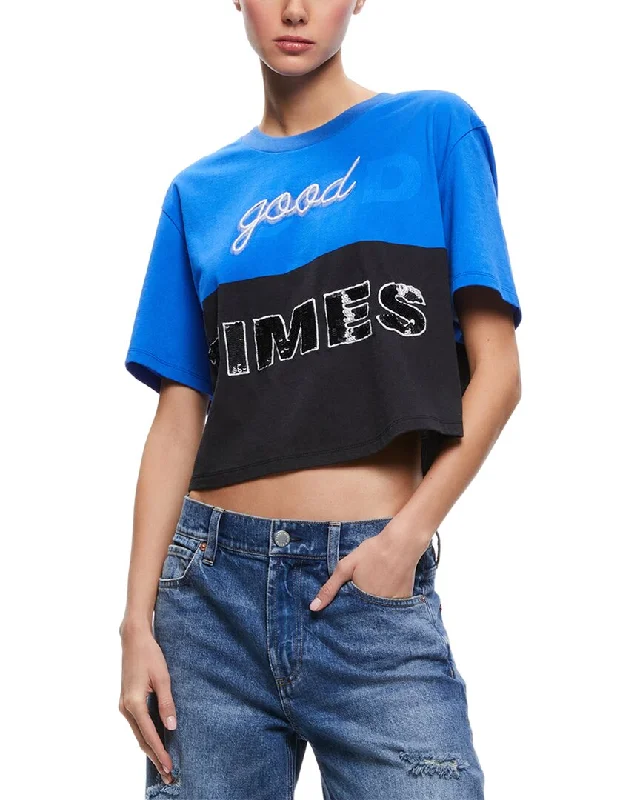 Alice + Olivia Alissa Boxy Ringer T-Shirt