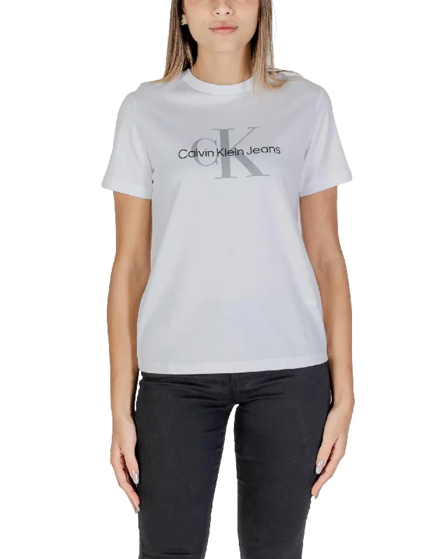 Calvin Klein Jeans Printed Cotton Round Neck T-Shirt with Short Sleeves