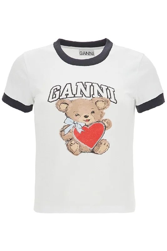 Ganni Women's Basic Printed T-Shirt With Design