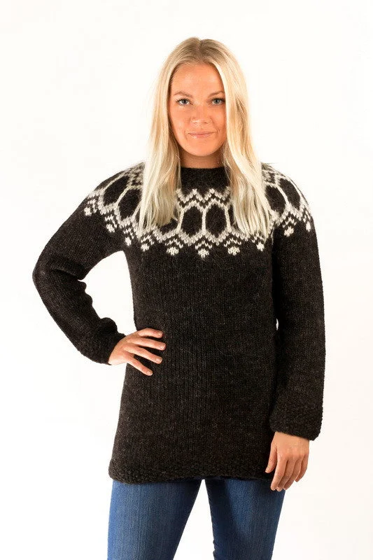 Tight Fit Wool Pullover Black