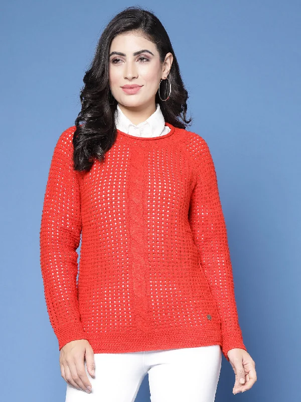 Self Design Knitted Pullover