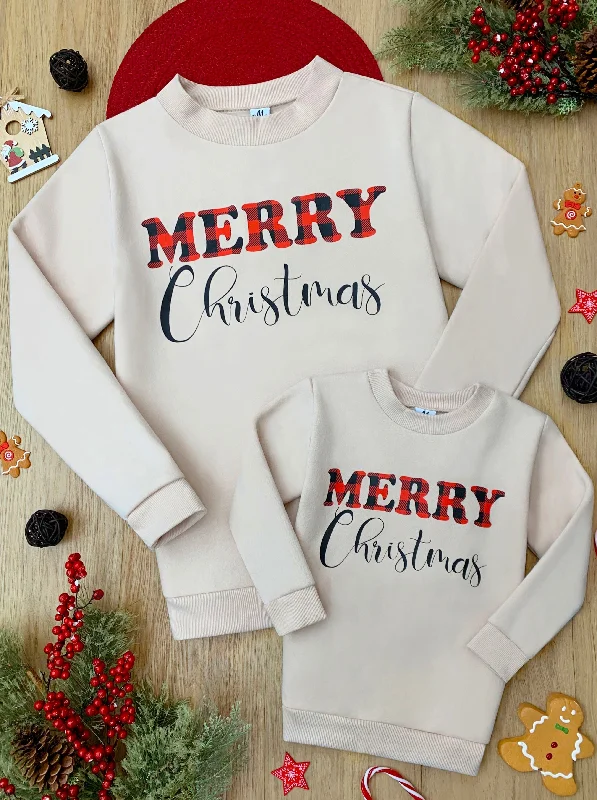 Mommy and Me Merry Christmas Pullover Sweater