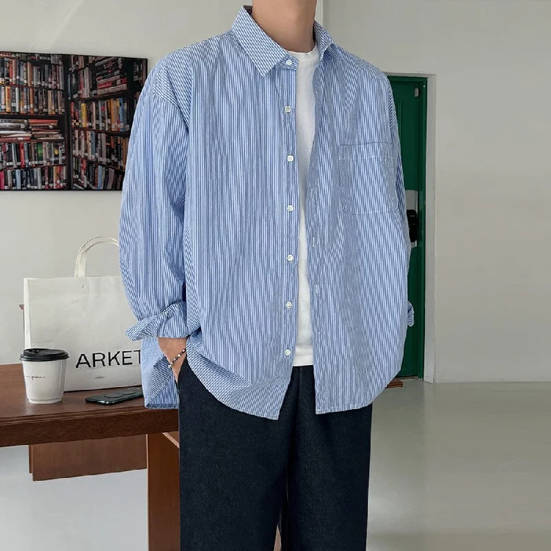 RT No. 9362 SKY BLUE STRIPE BUTTON-UP SHIRT