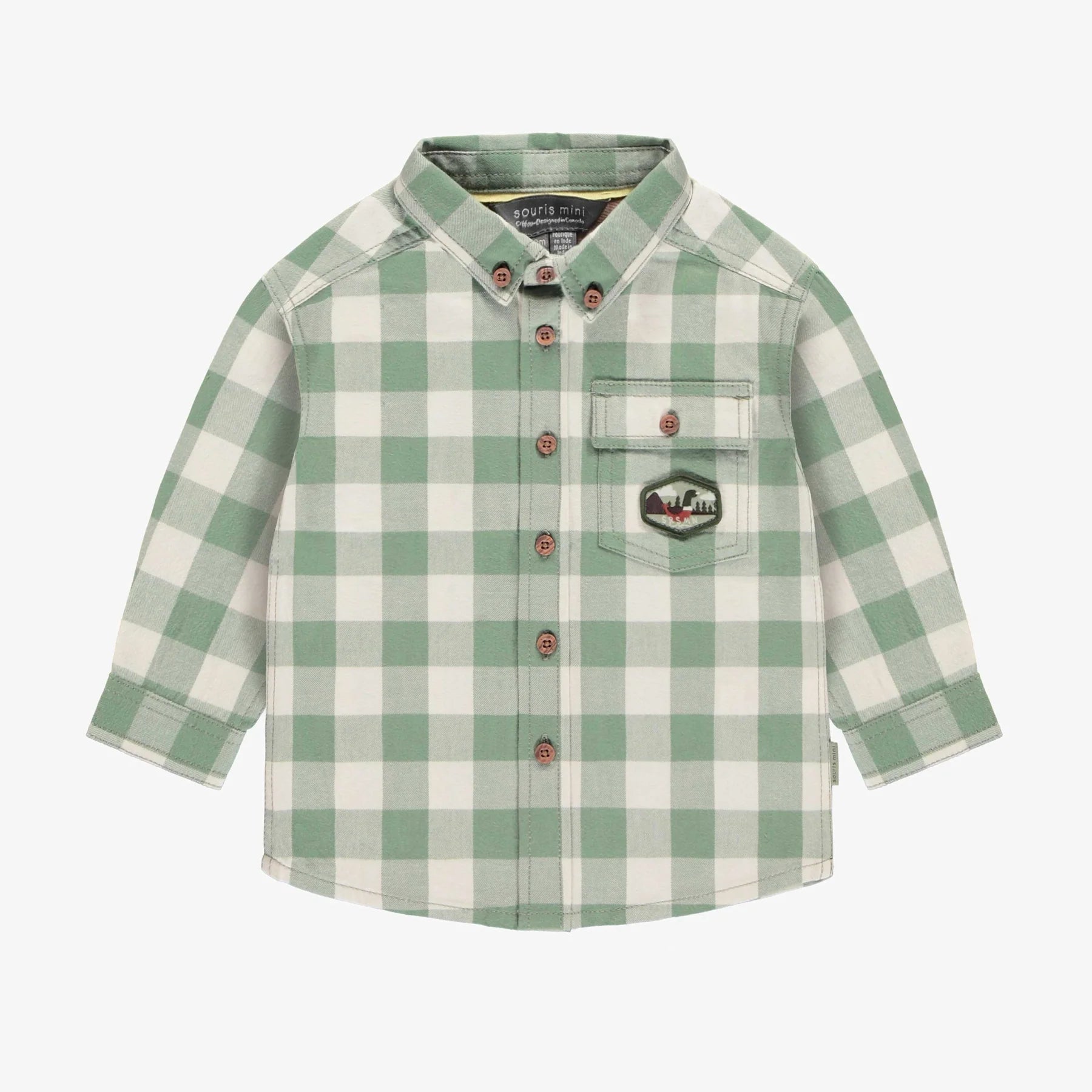 The Scout Plaid Flannel Shirt - Green - BABY