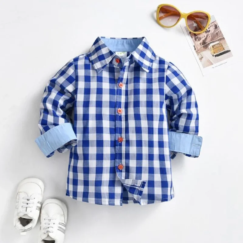 Boys’ Buffalo Checked Collared Shirt